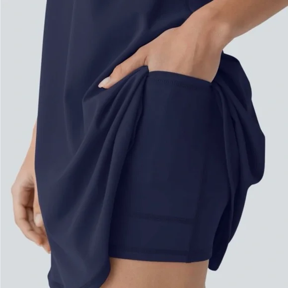 HALARA Peacoat Blue Easy Peasy SoftlyZero Active Dress - Picture 4 of 4